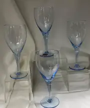 Mikasa Elegance Azure Wine Glasses (4) Belgium-Auth. Dealer Inventory