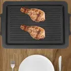 Grilling Pan Stove Cast Iron Griddle Plate Aluminum Bbq Grill
