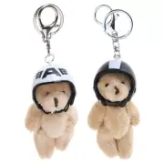 Stylish Plush Bear Keychain Trendy Backpack and Car Decoration Animal Keyring