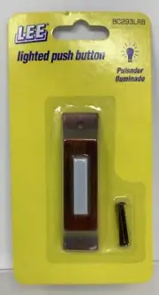 Lee Electrical BC293LRB Lighted Screw Back Illuminated Doorbell Push Button 16V