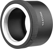 M l Lens Mount Adapter Ring Al num Alloy for T2-Mount Lens to EOS M1/M2/M3/M5/M6/M6 Mark II/M10/M50/M100/M200 EF-M Mount Mirrorl Camera Black One Size
