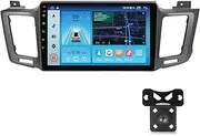 Car Radio Stereo for Toyota Rav4 2013-2018(Low-end) Carplay & Android Auto Touch Screen 8-Core 2+32GB Android 13 Plug & Play Head Unit GPS Navigation with Bluetooth GPS Multimedia System IPS Screen