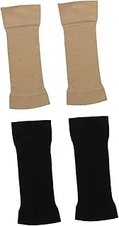 2 Pairs Compression Arm Sleeves for Women Arm Shaping Slimming Wraps for Sports Yoga Training Durable Skin Tone Options