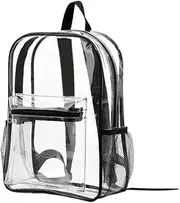[BLINGTWINKLE] Clear Backpack, Clear PVC Backpack, See Through Backpack, Quick Pass Inspection,Backpack for Schools,Transparent bag for boy and girl,suitable School,Stadium Approved Events and more Place