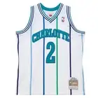 MITCHELL & NESS NBA WHITE JERSEY CHARLOTTE HORNETS 1992 LARRY JOHNSON