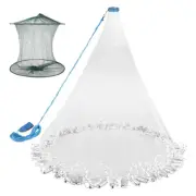 Neween Cast Net for Fishing with Shrimp Cage, American Freshwater Saltwater