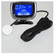 Car Parking Sensor Dual CPU LCD Display with switch 12V Auto Reverse Backup Sensor Parking Radar Monitor Detector System White