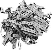 GRIRIW 100pcs Fabric Wristbands Waterproof Adjustable Event Wristband Silver Custom Wristband for Concerts Carnival Parties