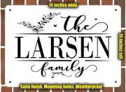 Larsen Family Decorative Metal Door or Wall Plaque (Style 2)