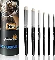 golden maple Dry Brush Miniature Painting Drybrush Set - 6PC Professional Modellers Paint Brushes for Warhammer 40k, DND Miniatures, Citadel, Scale Model, Enamel & Fantasy Figurines