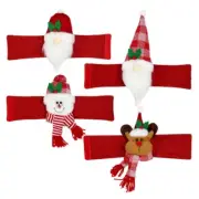 Christmas Curtain Buckles Tieback Plush Toy Santa Elk Elf Dolls Christmas