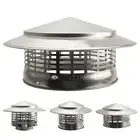 75-160mm Fireplace Chimney Caps Roof Cowl Metal Top Hat Flue Rain Cap Cover