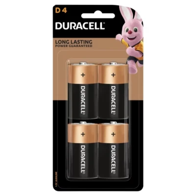 Duracell Size D Alkaline Battery Coppertop Duralock Flashlight Batteries 4 Pack*