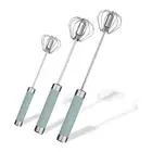 3PCS Hand Push Rotary Whisk Blender Butter Whisk Kitchen Supplies () F9Y74407