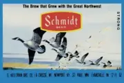 Schmidt Beer - Geese in Flight Theme Metal Sign 24"x36" USA STEEL XL Size 9 lb