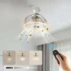 Socket Ceiling Fan with Light and Remote Control, 8"" Dimmable LED Fan Lights...