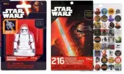 Star Wars EP7 Storm Trooper Molded Pencil Topper Eraser and 216 Sticker Book Set