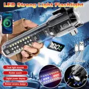 350000000 Lumen Super Bright LED Tactical Flashlight Rechargeable LED Work Light