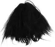 BESTYASH Realistic Air Bangs Wig Black Short Hair for Women Cosplay Mask Festival Wedding Comfortable Synthetic Fiber