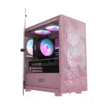 [含稅開發票] 大飛 DARKFLASH DLM21 MESH M-ATX 機殼-粉紅色(含4顆ARGB風扇)/電腦機殼