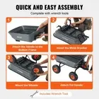 Poly Garden Dump Cart Steel Frame 600lbs Capacity Utility Wheelbarrow 10 inch
