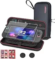 HEATFUN Switch 2 Carrying Case,Travel Case for Switch 2 with Game Card Case and Tempered Glass Screen Protectors for Switch 2