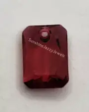 Swarovski Crystal Scarlet Emerald Cut 6435 Pendant; 2 Sizes: 11.5mm or 16mm