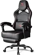 VITESSE Big and Tall Gaming Chair 400lb Weight Capacity with Footrest, Ergonomic Video Game Chair for Adults with Oversized Headrest and Lumbar Pillow, Computer Chair gaming for Office