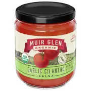 Muir Glen Salsa Medium Garlic Cilantro 16oz Pack of 12