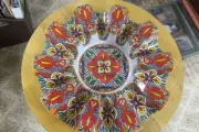 Prepara Taco Carousel Holder Rack holds 10 Taco's 12.2" Festive Design