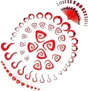 [ORAZIO] 93 Pcs Ear Gauges Stretching Kit 14G-00G Ear Gauges Expander Set Acrylic Spiral Tapers and Plugs Gauges for Ears Silicone Snail Tunnels Horseshoes Body Piercing Jewelry Set