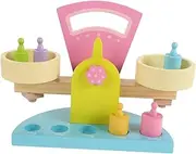 HOOTNEE Cognitive Children Toy Boys and Girls Wooden Scale Models Math Teaching Balance Scales Model