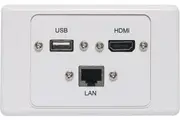 Dynalink RJ45 Cat6, USB Type A & HDMI Fly Lead Wallplate