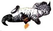 cat beach kittens fabric applique iron on shell not embroidered crafts 4.5 inch