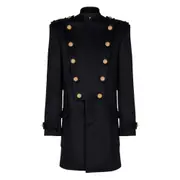 [Balmain] Balmain Detachable-bib Coat 48 IT BLACK