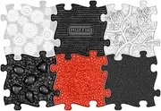Muffik Tots Vision Set - Sensory Floor Mats - 6 Piece Set - Mixed