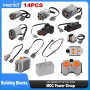 14PCS Power Functions Motor Set IR Remote Control Receiver Building Blocks MOC