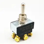 SCI R13-28KBT MOM-OFF-MOM Metal Lever Momentary DPDT Toggle Switch 20A/12VDC