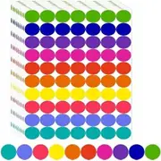 HIDOSNG 1400 PCS Colored Dot Stickers Round Color Coding Labels Polka Circle Dot Label Sticker for Office,Classroom,Papers Etc