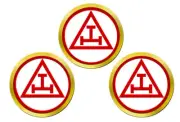 Royal Arch Masonry Triple Tau Golf Ball Markers