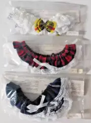 BRIDAL GARTER BOUTIQUE HANDMADE LOT OF 3 SCOTTISH CLAN MacNeil MacKinnon MacLeod