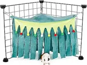 Guinea Pig Hideout for Bunny, Hamster, Chinchilla, Rabbit - Cage Accessories Without Metal Fences - Green