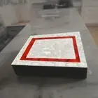 White Quartz & Red Agate Coffee Table – Handmade Gemstone Furniture, Home Decor