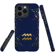 For iPhone 14 Pro Max Case Tough Protective Cover, Aquarius Sign