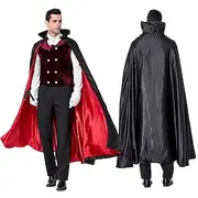 Vampire Dracula Cosplay Costume Masquerade Adults' Men's Outfits Cosplay Party / Evening Carnival Masquerade Mardi Gras Easy Carnival Costume
