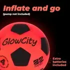Glowcity Glow in The Dark Soccer Ball LED Light Up, for Indoor Outdoor size 4