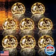 VIHOSE 8 Pcs Floating Pool Lights Solar Powered, 4 Inch Glow in The Dark Ball