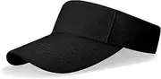 [Folmywy] Sport Sun Visor Cap Adjustable Empty Top Hat Cotton Twill Hats Sports Plain Sun Ball Caps Wide Brim Men Women Lightweight Tennis Golf