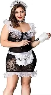[JINZIJINYU] Babydoll for Women Perspective Maid Plus Size Fat Mm Maid Sexy Uniform Temptation Sexy Underwear