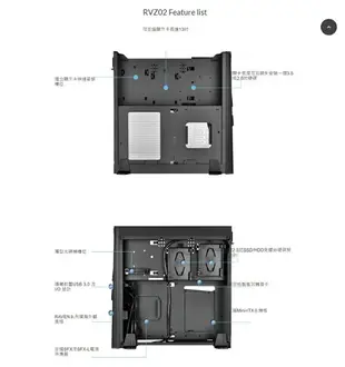 【最高折200+跨店點數22%回饋】SilverStone 銀欣 RVZ02 電腦機殼/RVZ02B